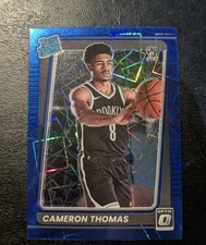 2021-22 Optic Cameron Thomas BLUE VELOCITY RATED ROOKIE CARD #153 Brooklyn Nets
