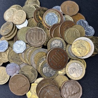 Chile Pesos Coin Lot Mixed Chile Coin Lot Approx. 1 LB