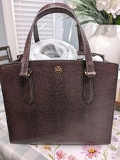 NEW TORY BURCH EMERSON BURGUNDY SATCHEL