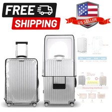 Clear PVC Suitcase Cover Protectors 20/24/26/28/30 Inch Suitcase Baggage Cove...