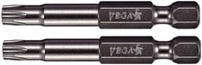 VEGA T15 TORX Security Bits 2 Pack S2 Steel 2 inch Professional Grade Bits
