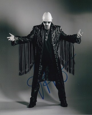 ROB HALFORD signed Autogramm 20x25cm JUDAS PRIEST in Person autograph ACOA
