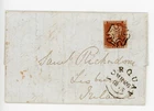 1841 1d red-brown plate 27 attractive  cover Torquay to Ireland