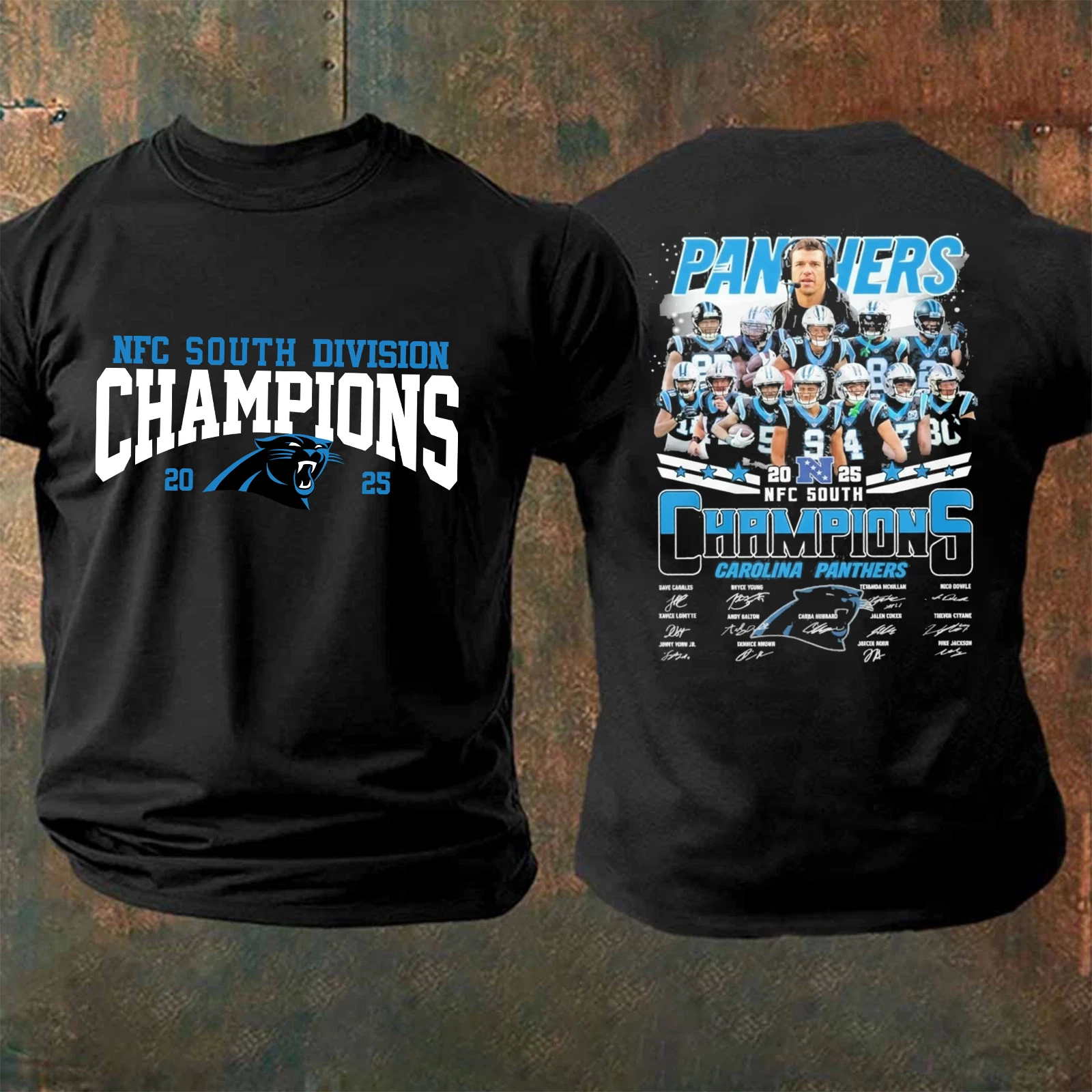 Carolina Panthers NFC South Division Champions 2025 Two TShirt