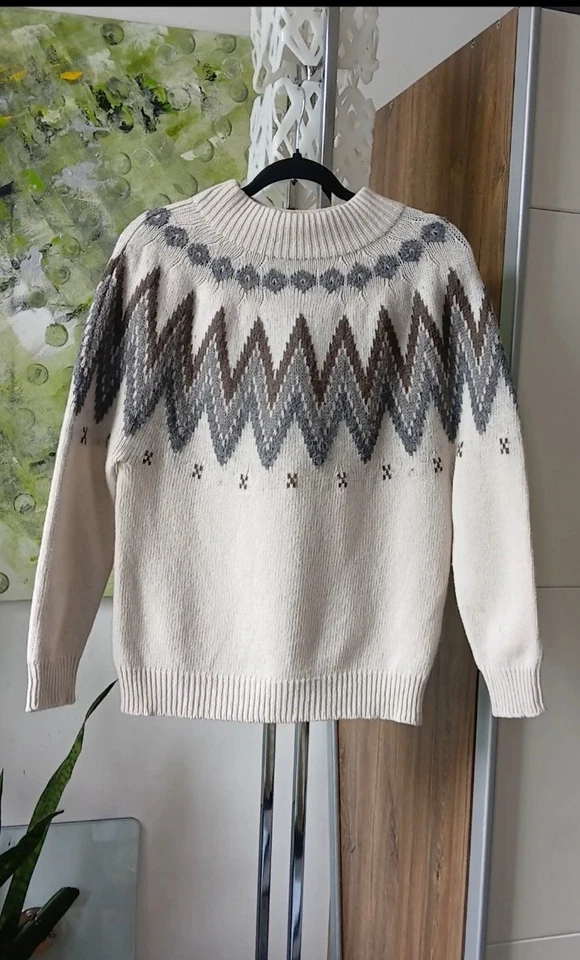 Weekend Max Mara Mohair & Virgin Wool Fair Isle Knit Sweater - Size S - Bild 1 von 1