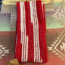 1970s handmade acrylic knit winter scarf