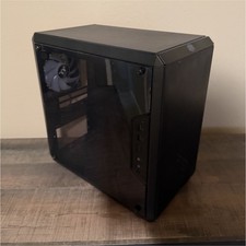 Cooler Master Black Computer Case Tempered Glass Steel 3 rgb fans usb ports