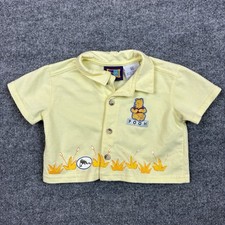 Vintage Disney Winnie the Pooh Button Up Shirt Toddler 6/9 Months 90s Unisex