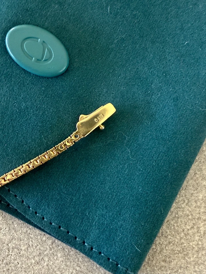 Brazalete Tenis Zafiro Blanco Cultivado Aurate Lab 6ct - Talla 6.5" Foto 3 de 4