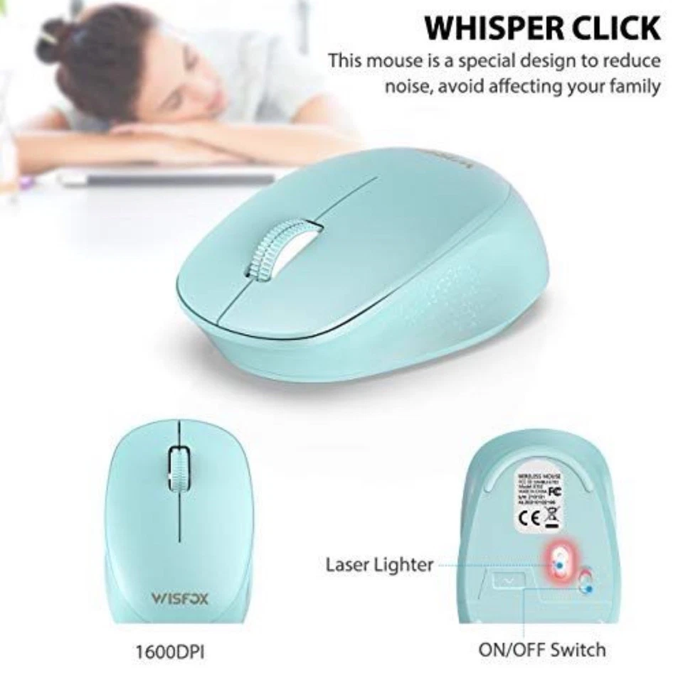 Blue Keyboard and Mouse Cute Wireless Keyboard and Mouse Combo - Image 4 of 4