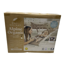 Baby Delight Alpine Deluxe Organic Mocha Portable Baby Bouncer for Infant