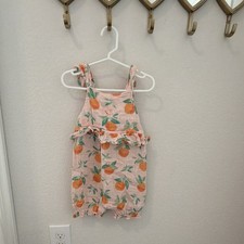 Angel Dear Fruit Print Sleeveless Romper One-Piece 18-24 Months Ruffle