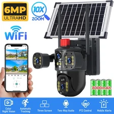 Camara De Seguridad Solar Inalambricas Para Exterior Con Vision Nocturna y Audio