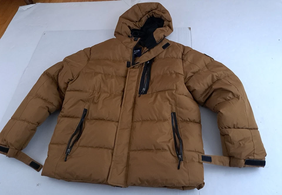 Vintage Reebok 1895 Brown Full Zip Insulated Puffy Jacket  Hooded Large - Image 3 of 4