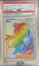PSA 9 Nessa Rainbow Vivid Voltage 196/185 Secret Pokemon Card on eBay
