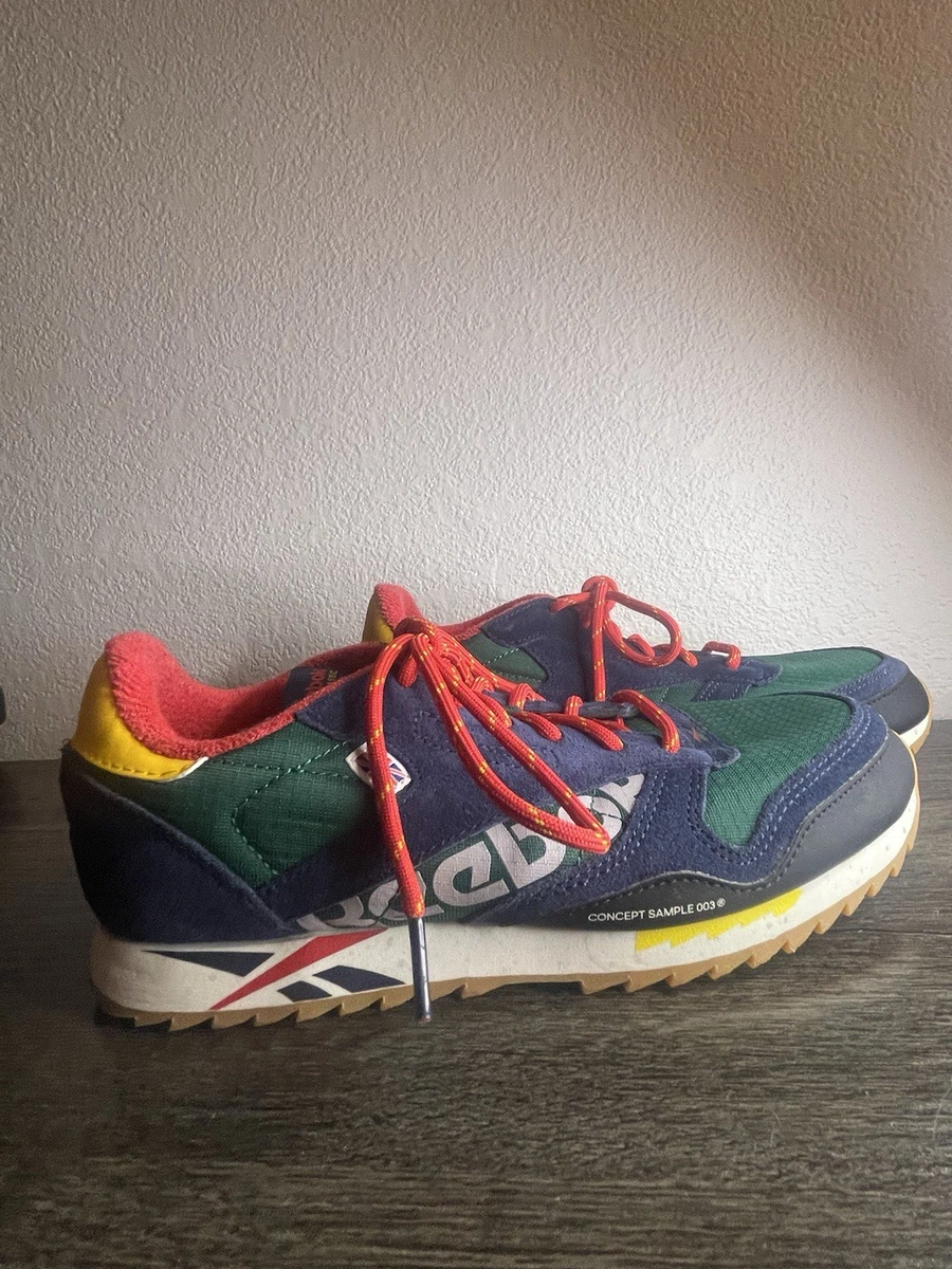 Reebok Classic Leather Ripple MU Shoes Green-Red Reebok Classic Leather Ripple MU Mens Shoes Green/Red/Yellow  main image 3