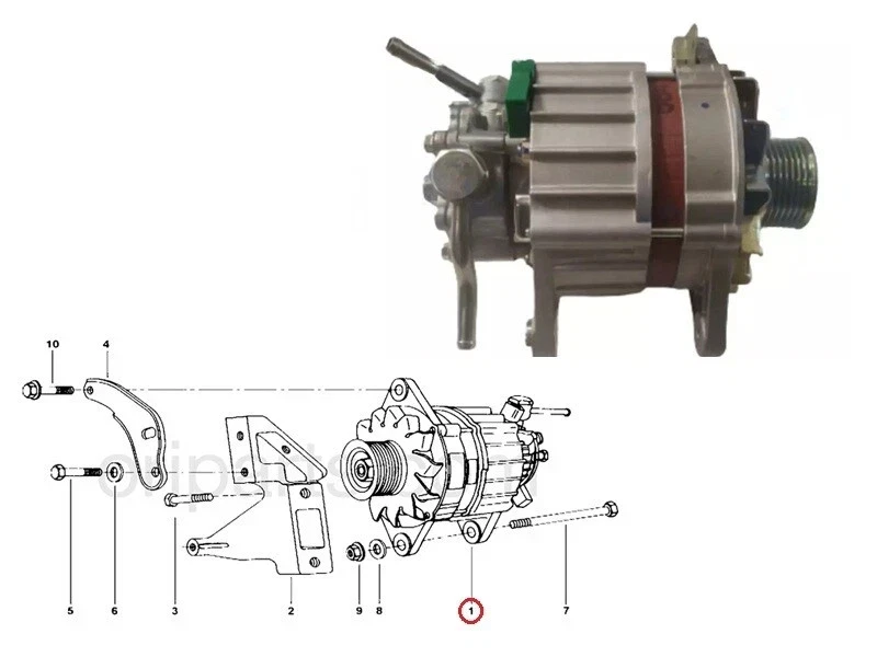 Alternator fit for Mahindra Scorpio Pickup Thar 2.5L Bosch # 1402AA0831N - Image 4 of 4