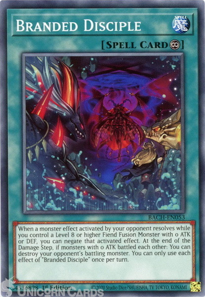 BACH-EN053 Branded Disciple Common 1st Edition Mint YuGiOh Card