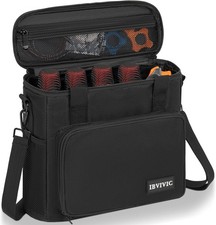 Wireless Microphone Case with Foam, Travel Bag  Shoulder Strap for Karaoke