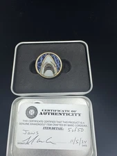 Kraken Golf Jaws #5 of 50 rare brass golf  marker leather  inlay polished shark