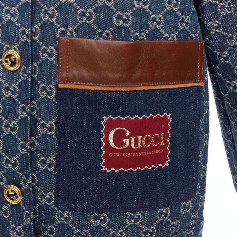 GUCCI Epilogue blue washed organic denim GG monogram vintage GUCCI Epilogue blue washed organic denim GG monogram vintage