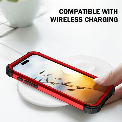 Shockproof Rubber Armor Case Screen Protector For iPhone 16e 16 Plus 15 Pro - Picture 34 of 42