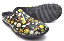 Western Chief Women's Slip On Garden Clog (Petal Party Black, Size 10) NWOB