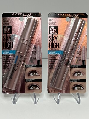 Maybelline Lash Sensational Sky High Mascara - 2x - Very Black 802 -  Waterproof