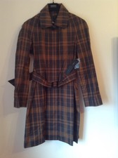 Bnwt 100% Auth Marc Jacobs Ladies Checked Mac Jacket / Coat. Xs Rrp $578