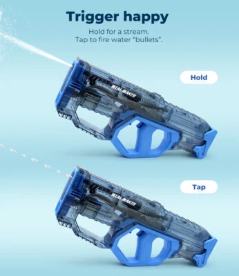Electric Water Gun Auto Squirt Blaster Soaker Kids Toys Outdoor Summer 10m Range - Picture 8 of 13