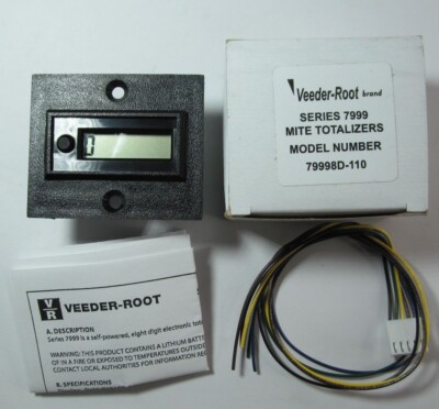 NEW VEEDER-ROOT 7999 MITE 79998D-110 PANEL METER ELECTRONIC TOTALIZING COUNTER