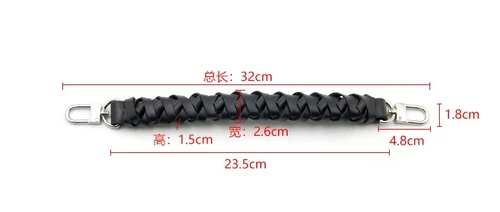 Real Leather Braided Handle Strap Purse Handbag Weaving Strap fit for NEONOE Bag - Imagen 2 de 10