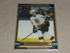 2003-2004 TOPPS BOWMAN DRAFT PICKS GOLD HOCKEY CARD PATRICE BERGERON 151 SP RC