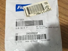 (25) 3/8"-16 x 1" ASTM F879 Hex Drive Grade 18-8 Stainless Steel Flat Socket Cap