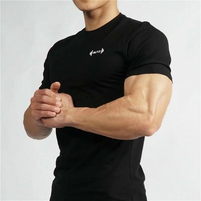 Men Gym T-shirt Bodybuilding Top Muscle 