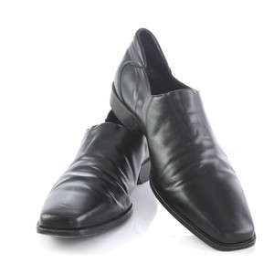 black soft leather loafers mens