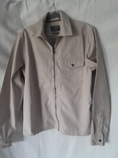 PRIMARK MENS SZE S BEIGE COTTON ZIP UP 'SHACKET' JACKET.PIT TO PIT 20.6" REG FIT