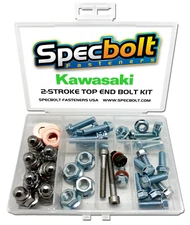 Kawasaki Top End Engine Bolt Kit KX 65 80 85 100 125 250 400 420 500 (Zinc)