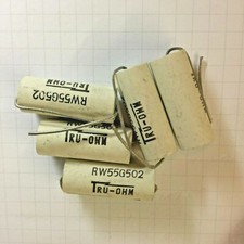 5K (5,000) OHM TRU-OHM ~ MIL SPEC WIRE WOUND RESISTORS ~ RW55G502 ~ (Lot of 4) 