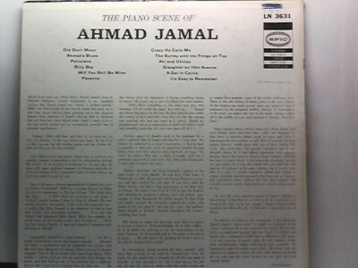 AHMAD JAMAL ' THE PIANO SCENE OF AHMAD JAMAL ' EPIC LN 3631 MONO