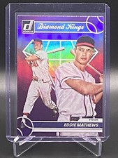 2023 Donruss Baseball Diamond Kings Eddie Mathews 13 Holo Purple Braves HOF 