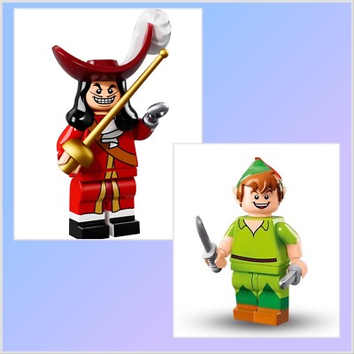 LEGO DISNEY Series 1 Minifigures 71012 Captain Hook + Peter Pan
