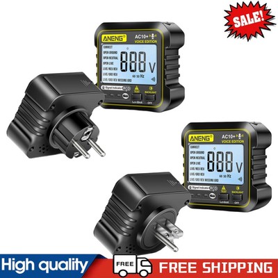 Multifunktions Steckdosentester Digital Spannungsprüfer für US/EU Stecker Heimwerkzeug #