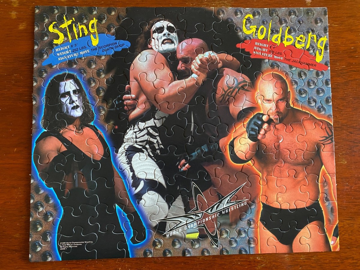 Vintage 1999 Wrestling Sting Goldberg 100 Piece Puzzle Hasbro