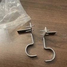 2x Bracket Hang Curtain Rod Holders Single Hook Tap