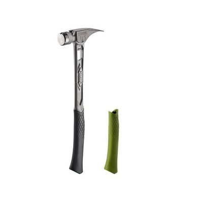Stiletto Claw Hammer 15 oz. Smooth Face, Curved Handle w/ Green Replacement Grip