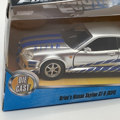 Fast and Furious Brians Nissan Skyline GTR 1:32 Diecast Jada 2015 New In Box - Picture 4 of 15