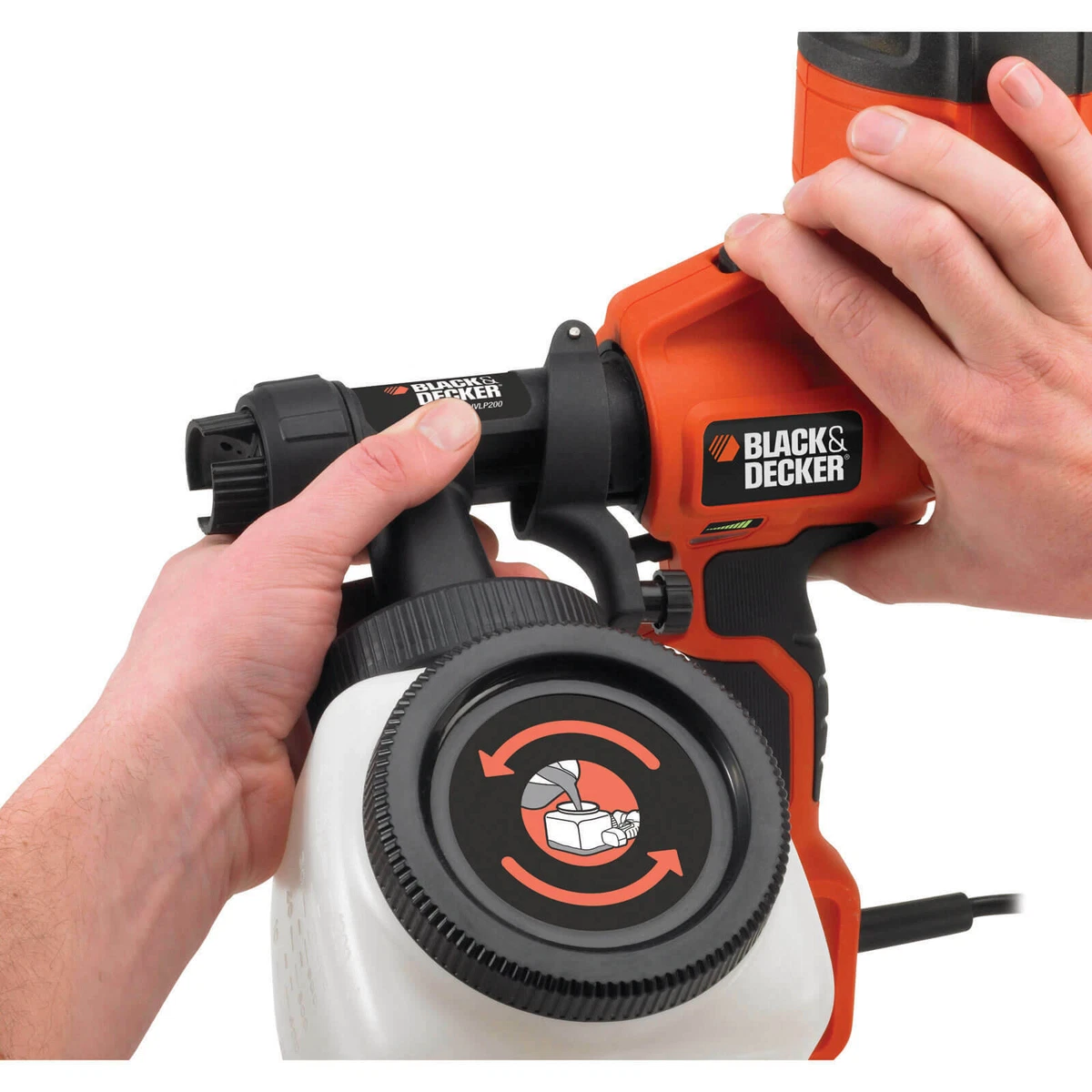 Black and Decker HVLP200 Handheld Paint Spray Gun 240v eBay