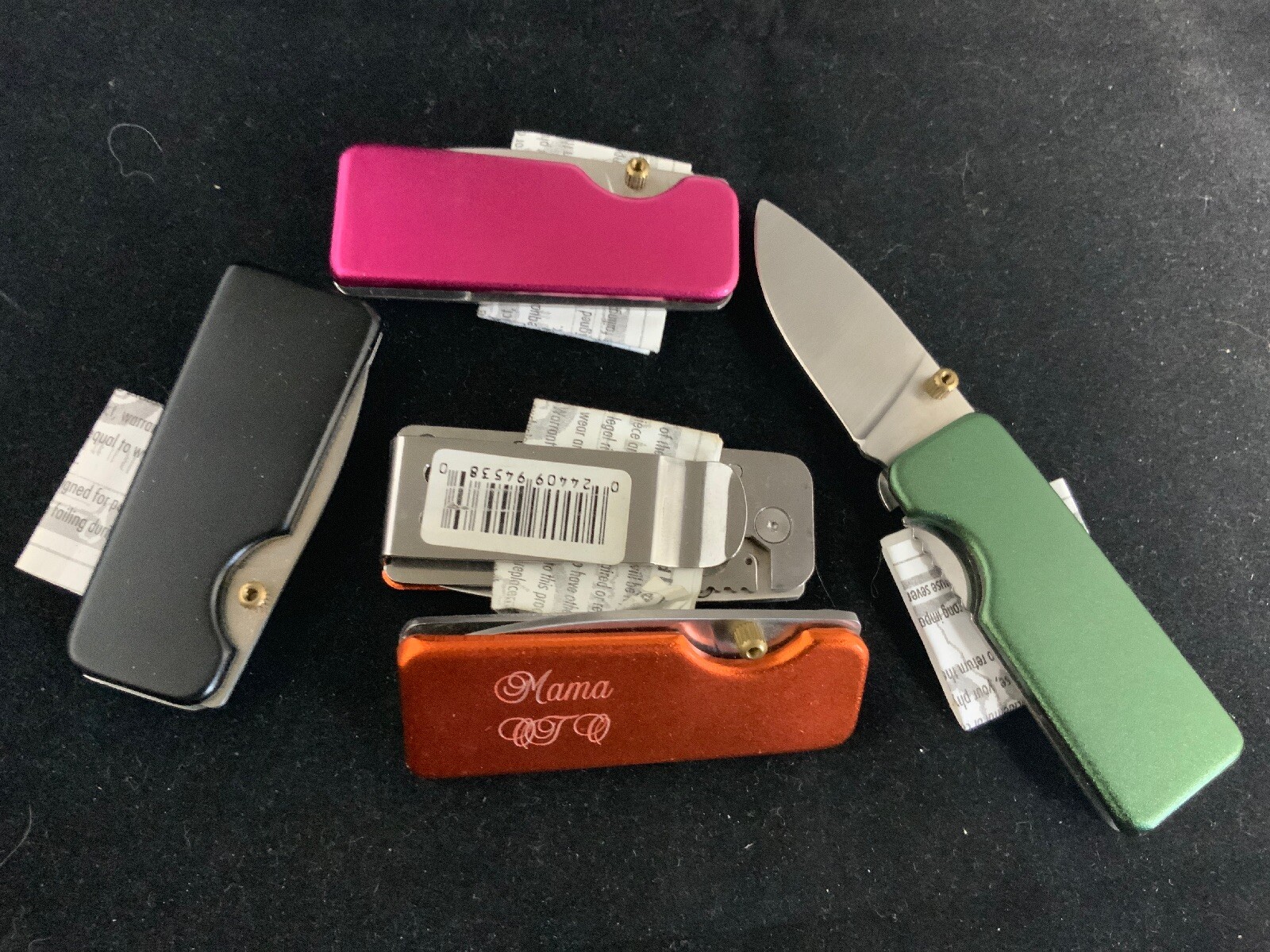 Maxam Money Clip Knife - W/Name Engraved-Orange-image