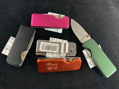 Maxam Money Clip Knife - W/Name Engraved-Orange